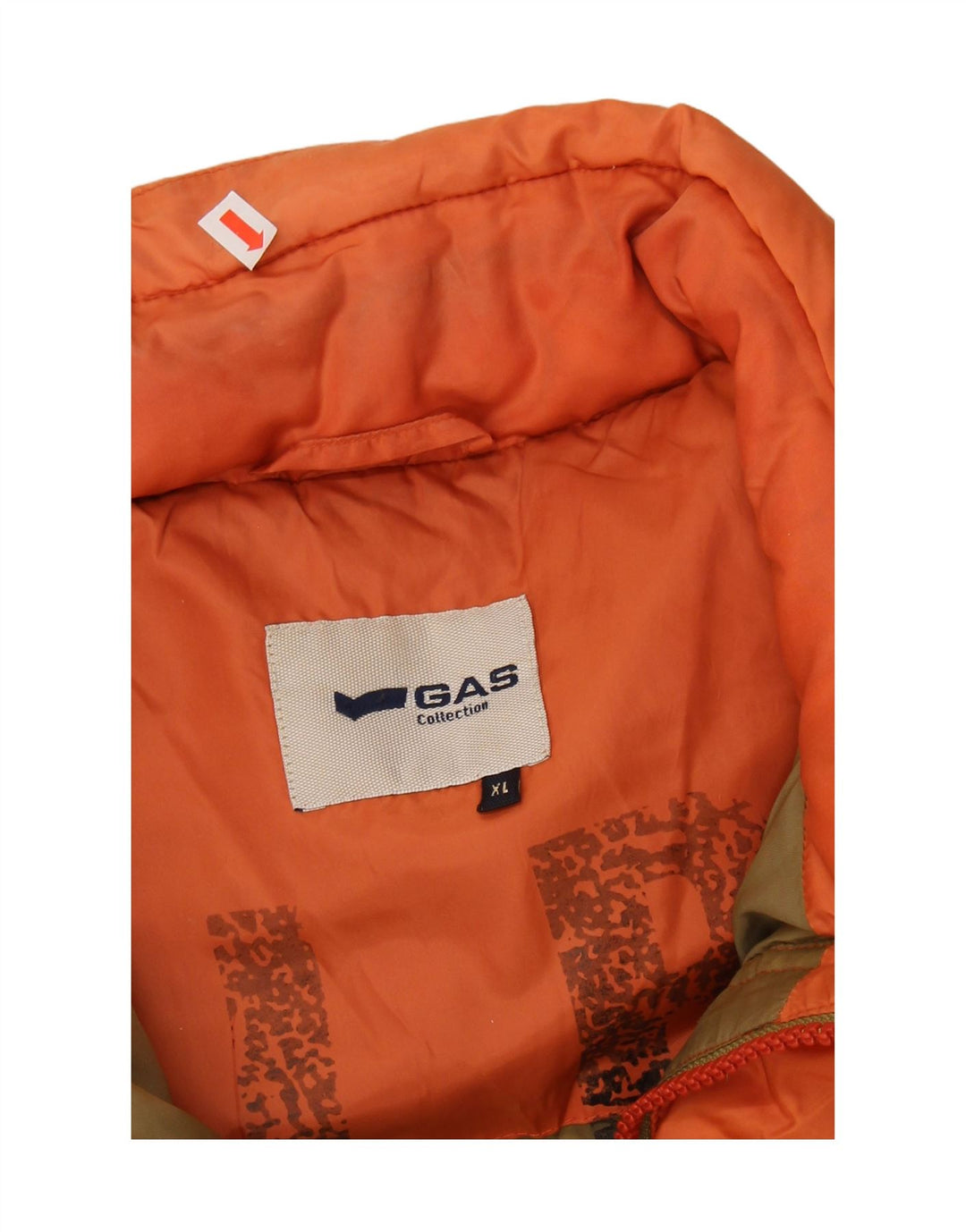 GAS Mens Padded Jacket UK 42 XL Orange Polyamide