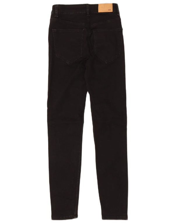 Zara γυναικείο ψηλό στενό τζιν EU 38 Small W28 L28 μαύρο βαμβακερό