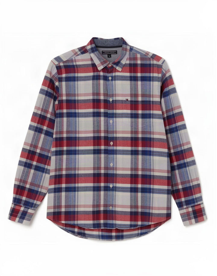 Ανδρικό πουκάμισο Tommy Hilfiger, μεσαίο μπλε, βαμβακερό