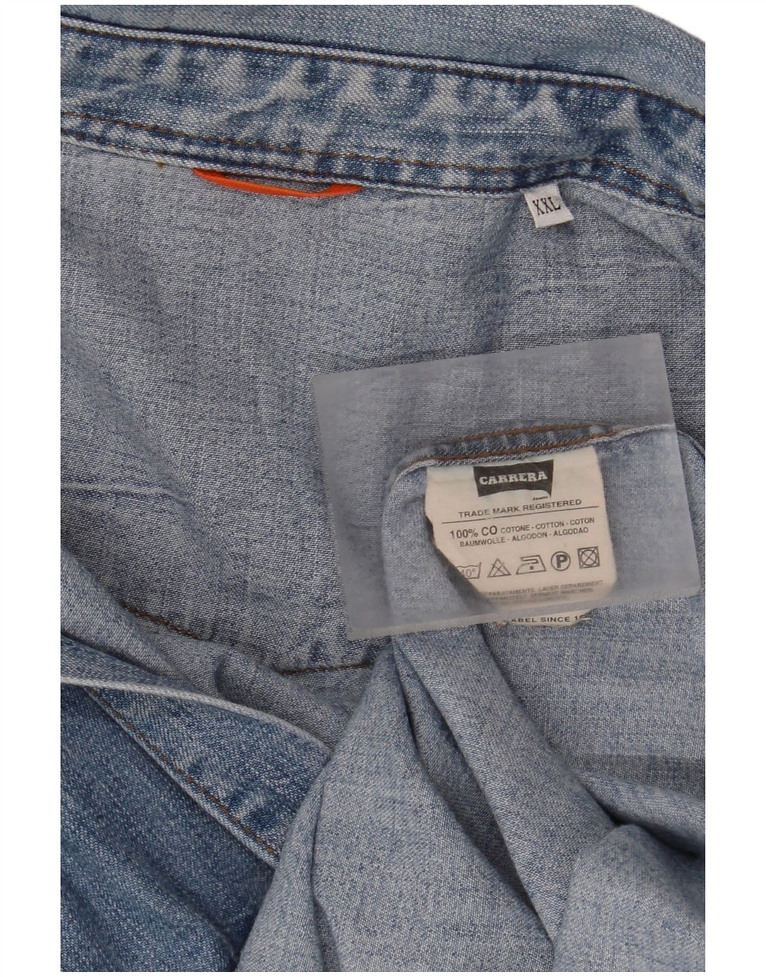 Carrera Ανδρικό τζιν πουκάμισο Western 2XL Blue Cotton Classic