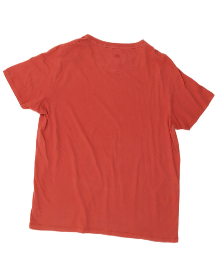Ανδρικό γραφικό T-Shirt Fat Face Top μεγάλο κόκκινο βαμβακερό