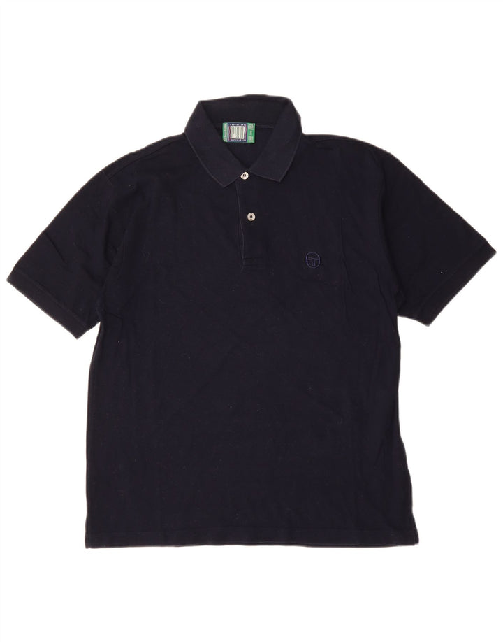 SERGIO TACCHINI Ανδρικό πουκάμισο πόλο μεσαίου μπλε βαμβακερό