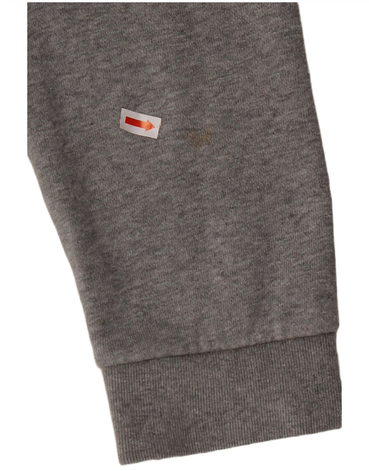 Ανδρικό κουκούλα ADIDAS, βαμβακερό μεσαίο γκρι