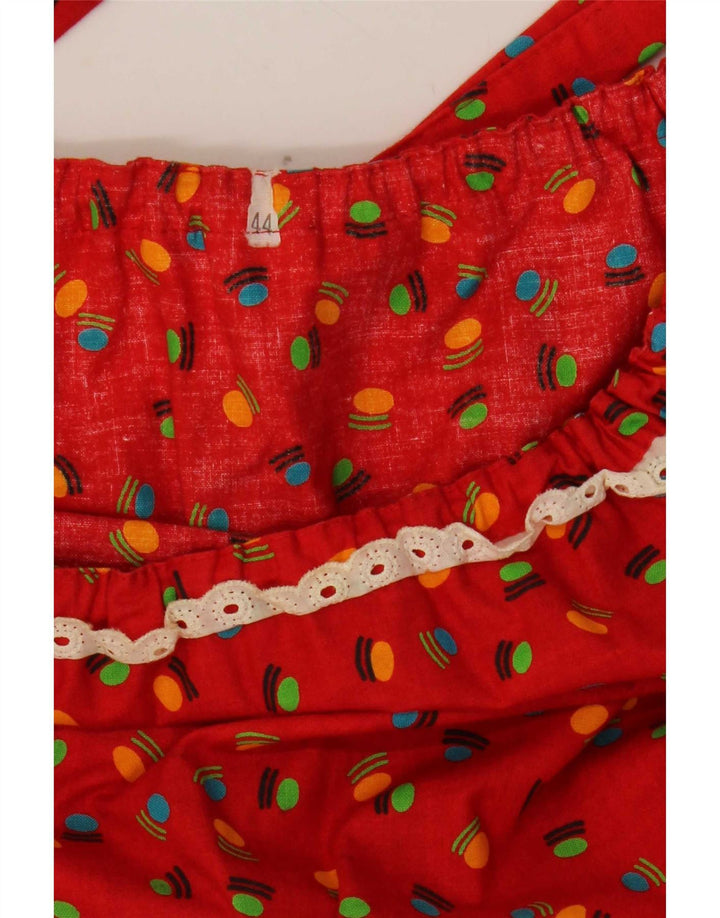 Vintage Γυναικείο Abstract Pattern Slip Dress IT 44 Medium Red