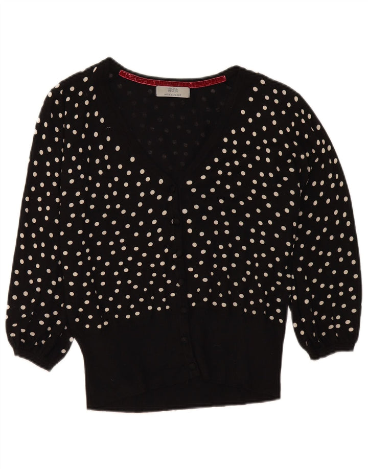 Marks & Spencer Γυναικεία ζακέτα πουλόβερ UK 14 Medium Black Spotted