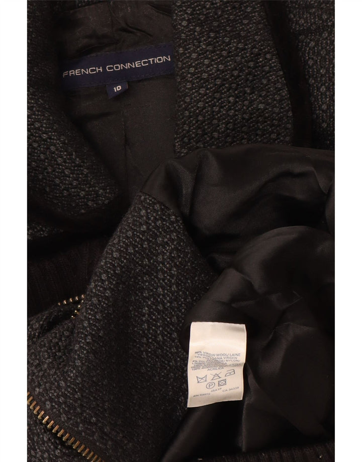 French Connection Γυναικείο Loose Fit Bomber Jacket UK 10 Small Grey Geometric