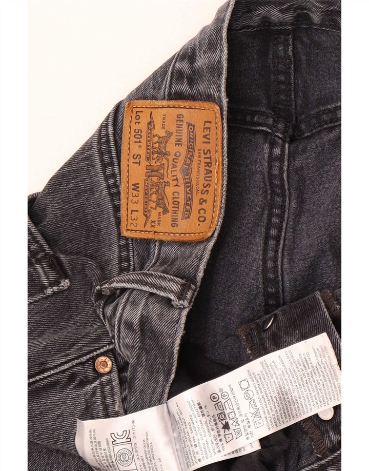 Levi's Mens 501 Straight Jeans W33 L28 Γκρι βαμβακερό
