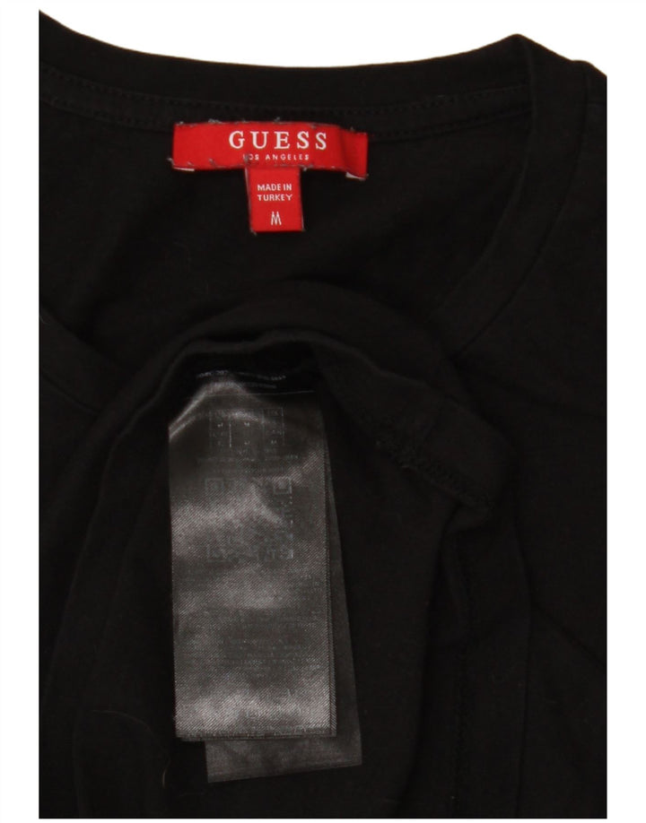 GUESS Γυναικείο T-Shirt Top UK 12 Μεσαίο μαύρο βαμβακερό