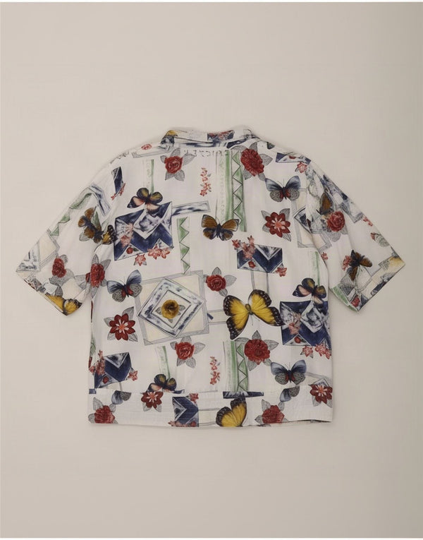 Γυναικείο κοντομάνικο πουκάμισο Felicia IT 42 Medium White Floral