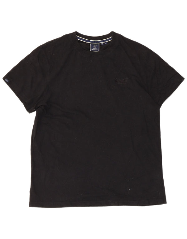 Superdry Ανδρικό T-Shirt Top XL Μαύρο βαμβακερό