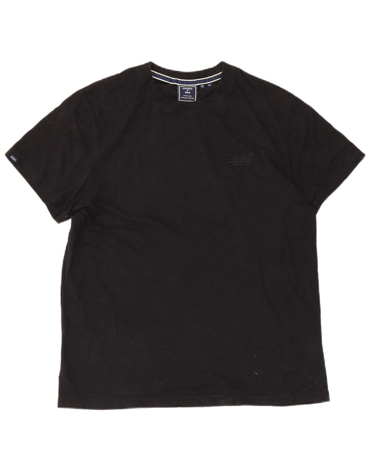 Superdry Ανδρικό T-Shirt Top XL Μαύρο βαμβακερό