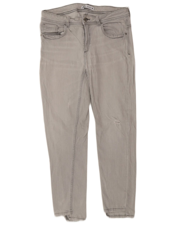 Zara Γυναικεία στενόχωρα τζιν EU 44 Large W34 L26 Γκρι