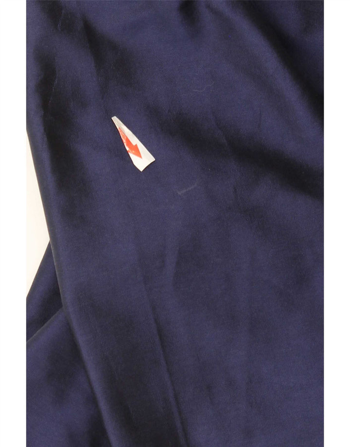 Vintage γυναικείο πουκάμισο μπλούζα UK 14 Medium Navy Blue Silk