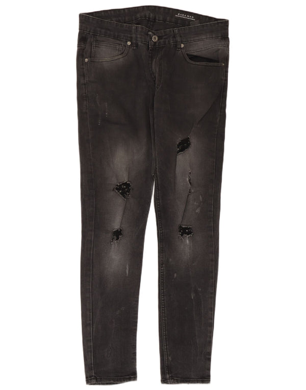Zara Ανδρικά στενά τζιν EU 42 Large W33 L27 Μαύρο βαμβακερό