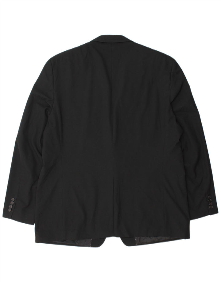 CHAPS Ανδρικό μακρύ σακάκι 2 κουμπιών UK 48 4XL μαύρο πολυεστέρα