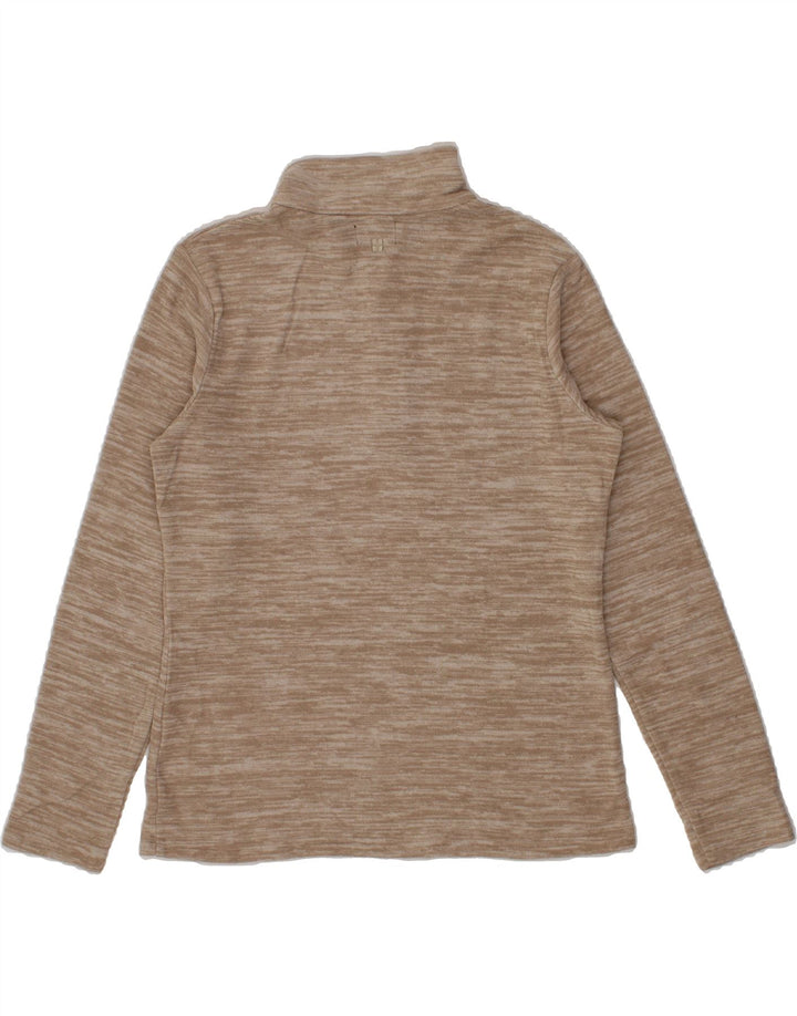 MOUNTAIN WAREHOUSE Womens Zip Neck Fleece Jumper UK 12 Medium  Brown Vintage Mountain Warehouse and Second-Hand Mountain Warehouse from Messina Hembry 