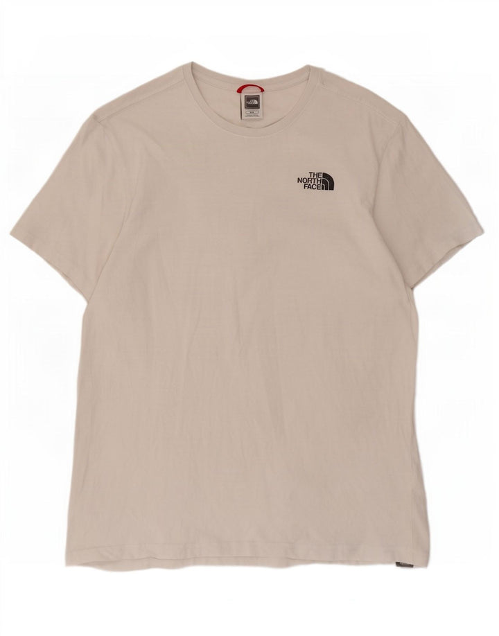 Ανδρικό γραφικό T-Shirt North Face Top από μεσαίο λευκό βαμβακερό