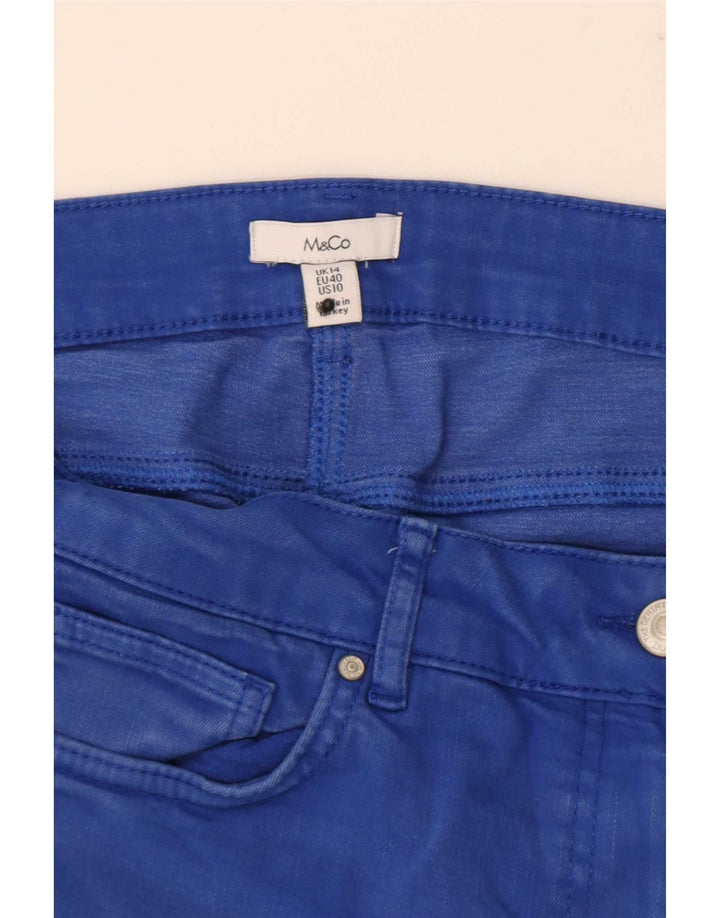 M&Co Γυναικείο Cropped Jeans UK 14 Large W34 L24 Blue
