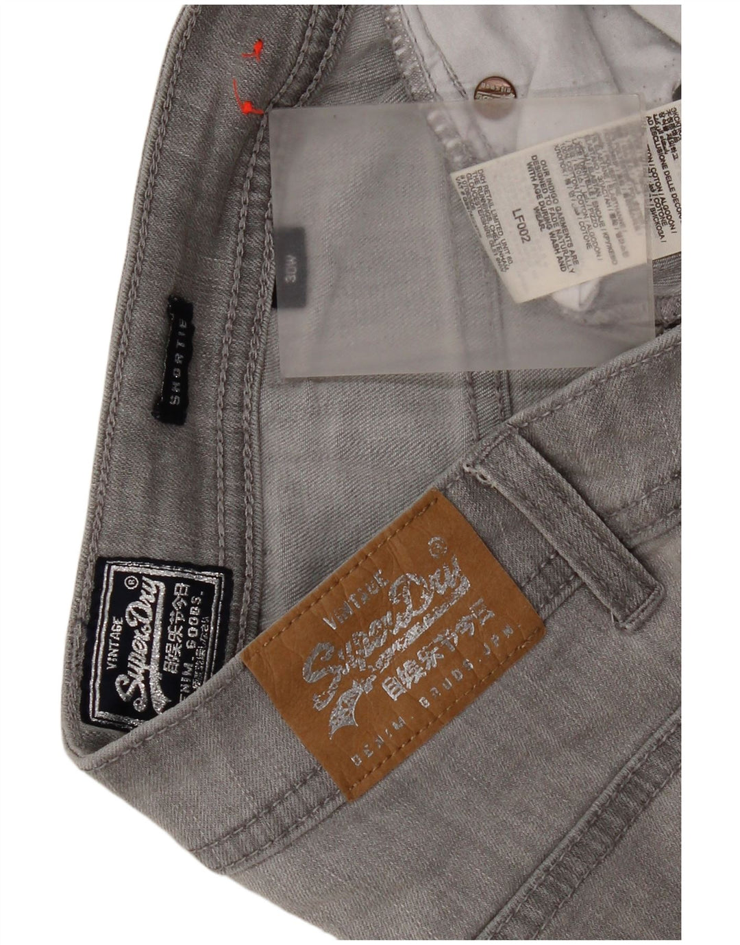 Γυναικείο τζιν σορτς Superdry W30 Μεσαίο γκρι βαμβακερό