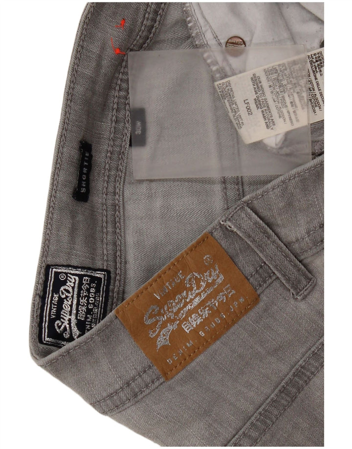 Γυναικείο τζιν σορτς Superdry W30 Μεσαίο γκρι βαμβακερό
