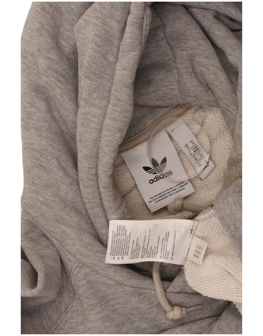 Ανδρικό γραφικό κουκούλα Adidas, μεσαίο γκρι βαμβακερό