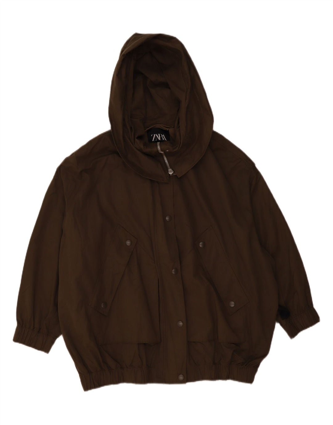 Ανδρικό μπουφάν ZARA με κουκούλα UK 38 Medium Khaki Polyester