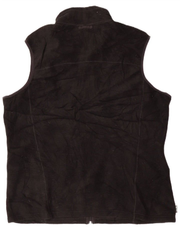 EDDIE BAUER Ανδρικά ψηλή επένδυση Fleece Gilet UK 42 XL Μαύρος Πολυεστέρας