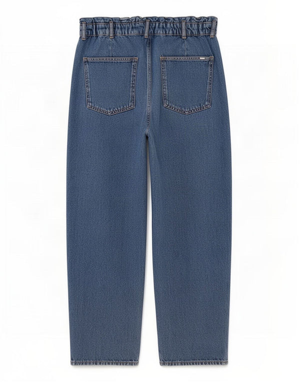 Zara γυναικείο τζιν με κωνικό ψηλόμεσο EU 44 XL W34 L24 Μπλε βαμβακερό
