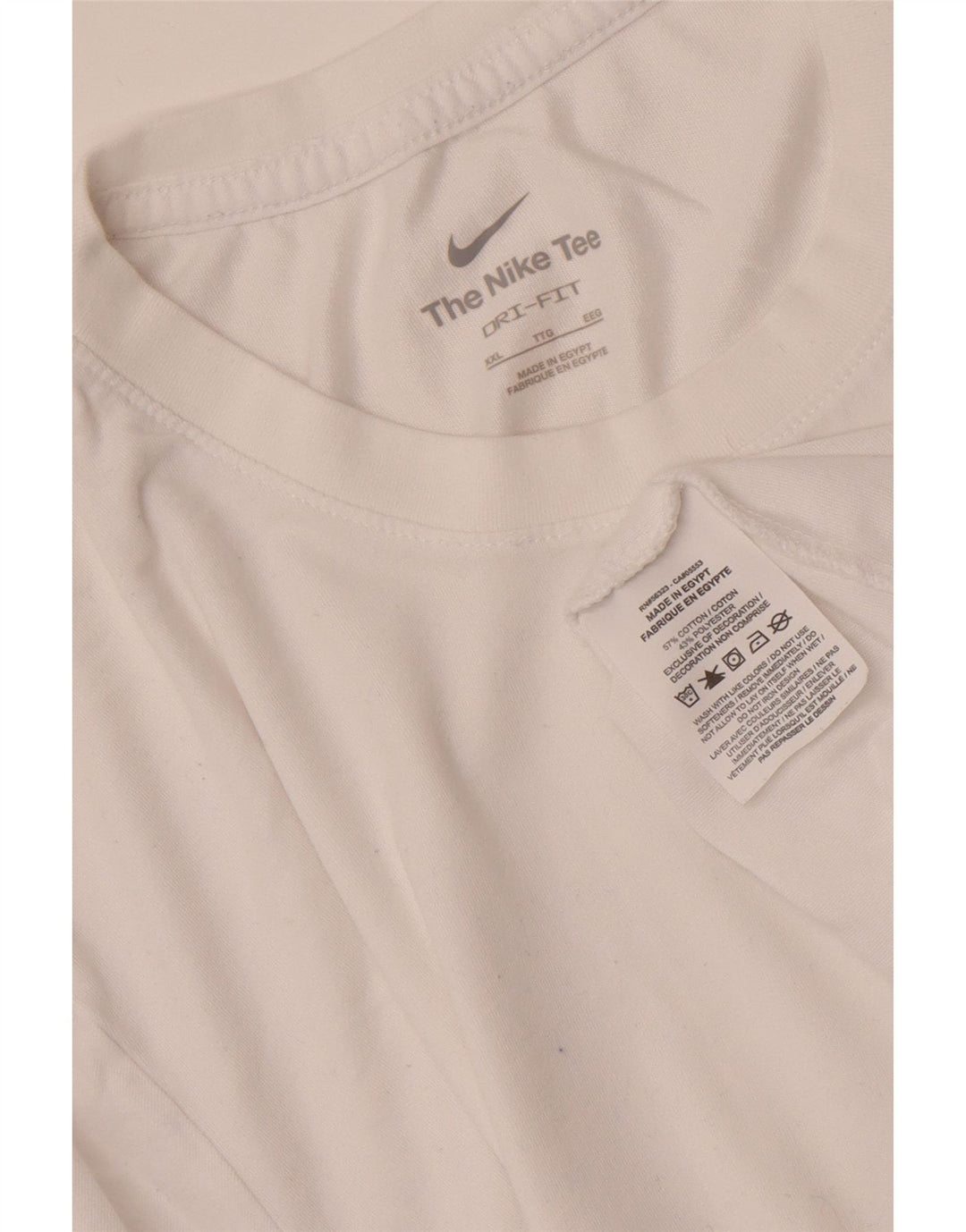 Ανδρικό T-shirt NIKE Dri Fit Top 2XL Λευκό βαμβακερό