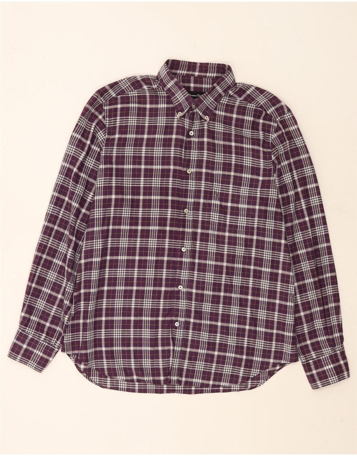 Ανδρικό πουκάμισο Massimo Dutti XL Purple Check