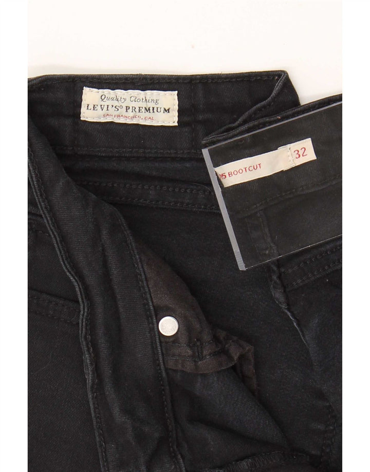 Levi's Womens 715 Bootcut Jeans W32 L30 Μαύρο βαμβακερό