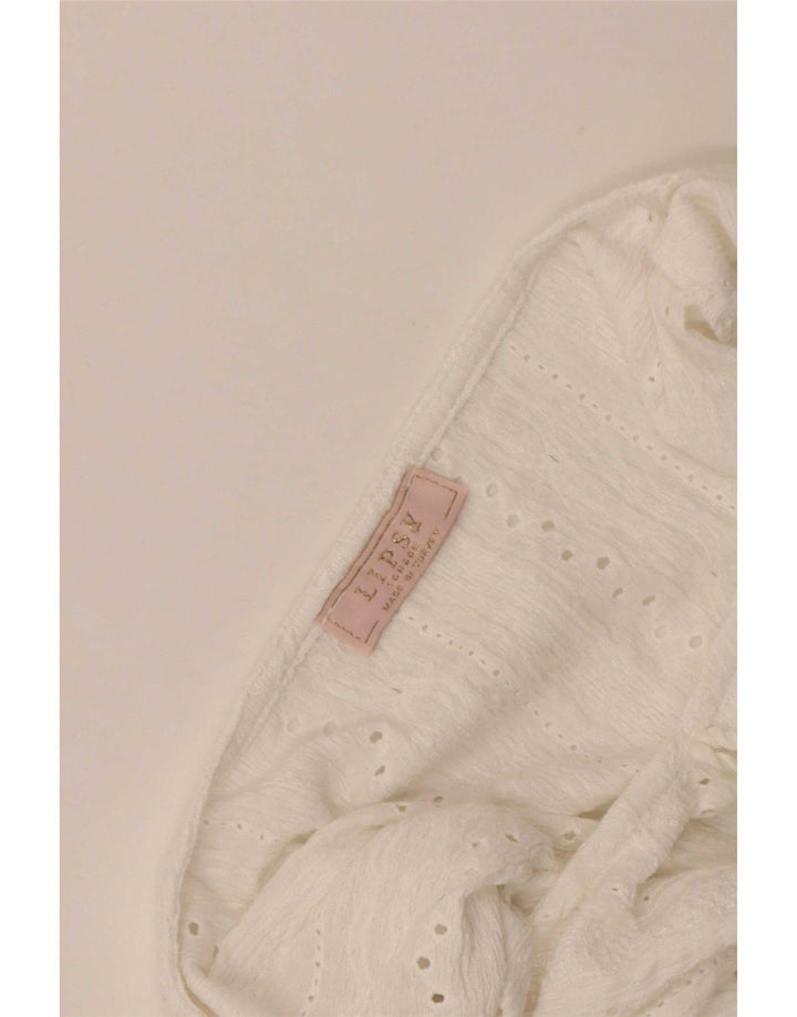 Lipsy Womens Beach Kaftan φόρεμα UK 8 Small White