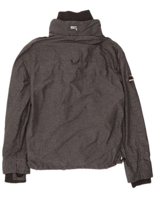 Superdry Womens Rain Jacket UK 14 Medium Grey Nylon