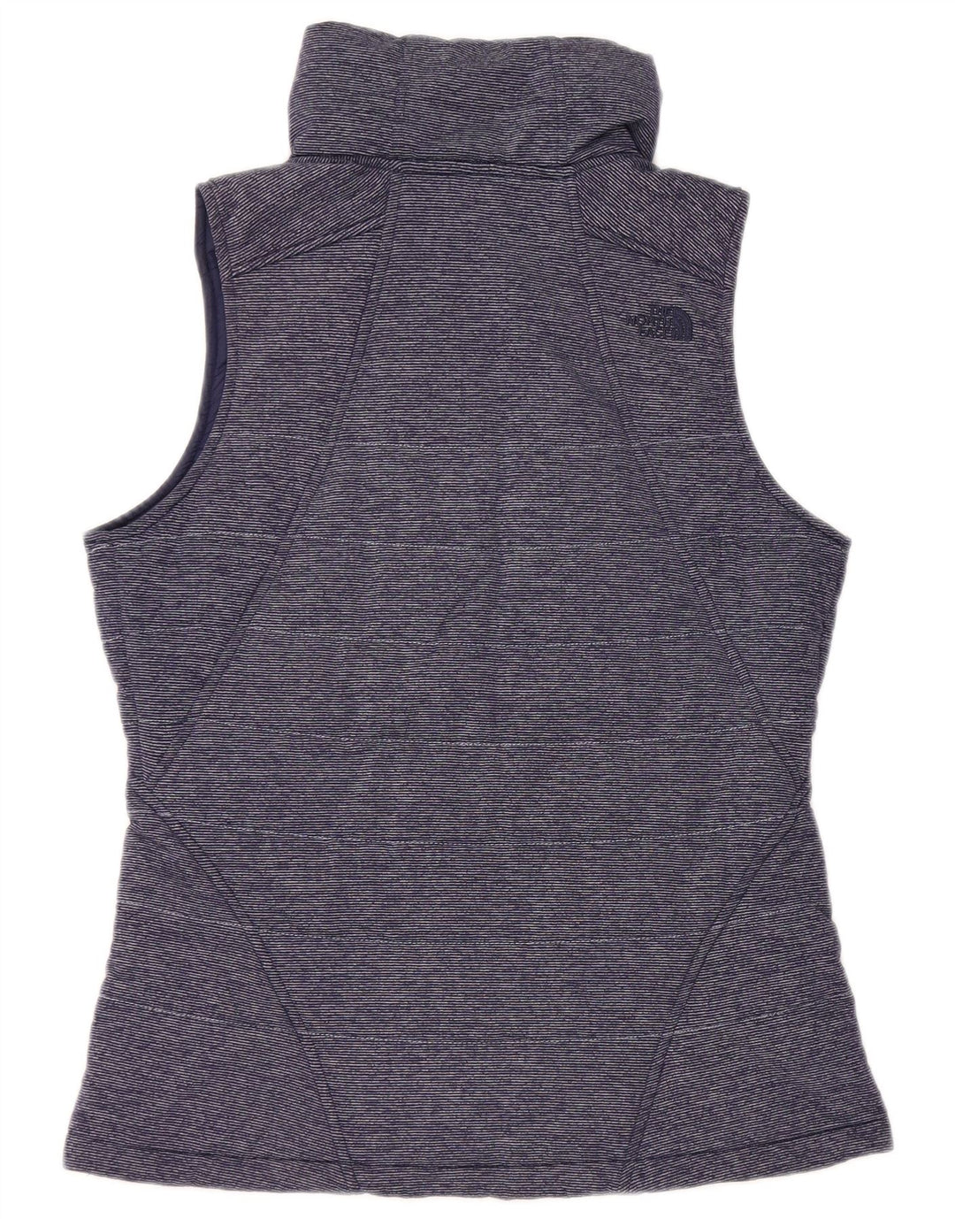 THE NORTH FACE Γυναικείο padded Gilet UK 14 Medium Navy Blue Pinstripe