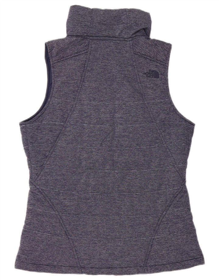 THE NORTH FACE Γυναικείο padded Gilet UK 14 Medium Navy Blue Pinstripe