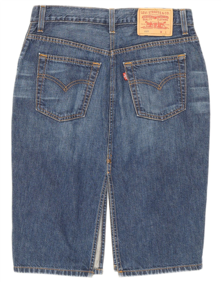 Γυναικεία Levi's 669 Τζιν Φούστα W28 Βαμβακερή μεσαία γαλάζια