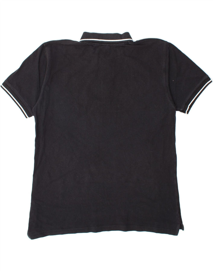 FILA Mens Polo Shirt IT 48 Medium Black Cotton Vintage Fila and Second-Hand Fila from Messina Hembry 