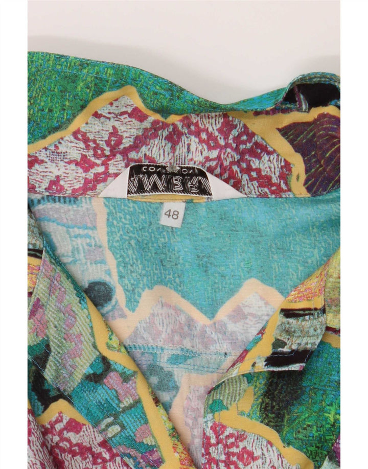 Ambra Γυναικείο πουκάμισο Abstract Pattern Μπλούζα IT 48 XL Πολύχρωμο