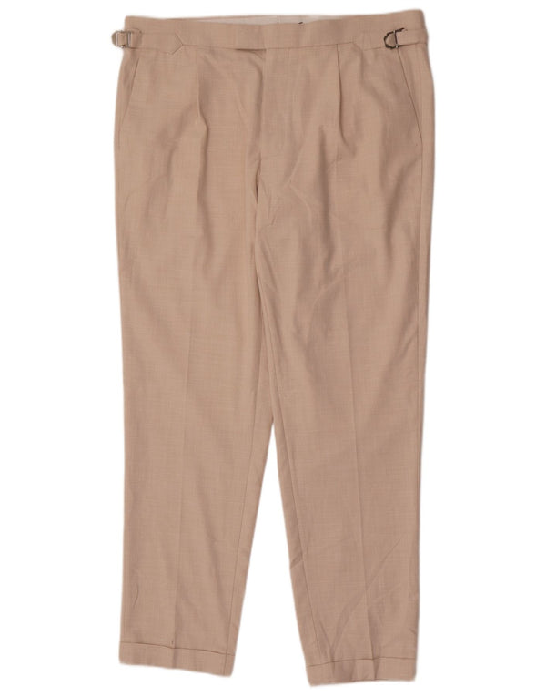 Ανδρικό κωνικό παντελόνι Chino Marks & Spencer W36 L30 Beige Polyester
