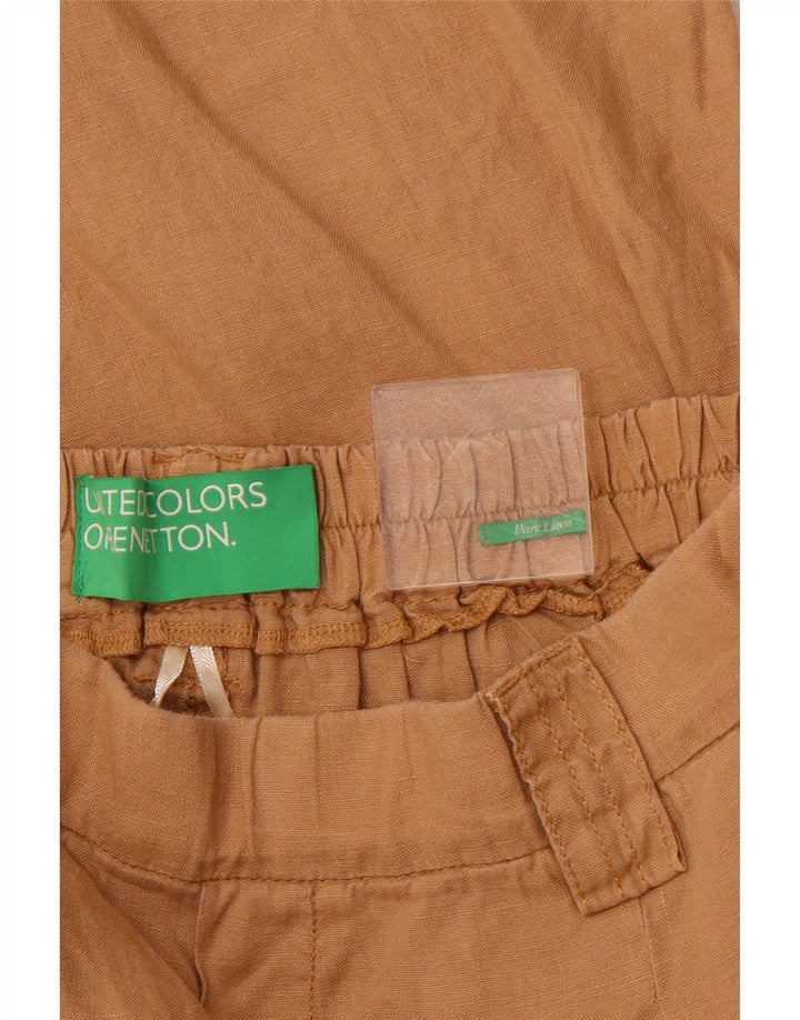 Γυναικείο σορτς Chino BENETTON W30 Μεσαίο καφέ λινό