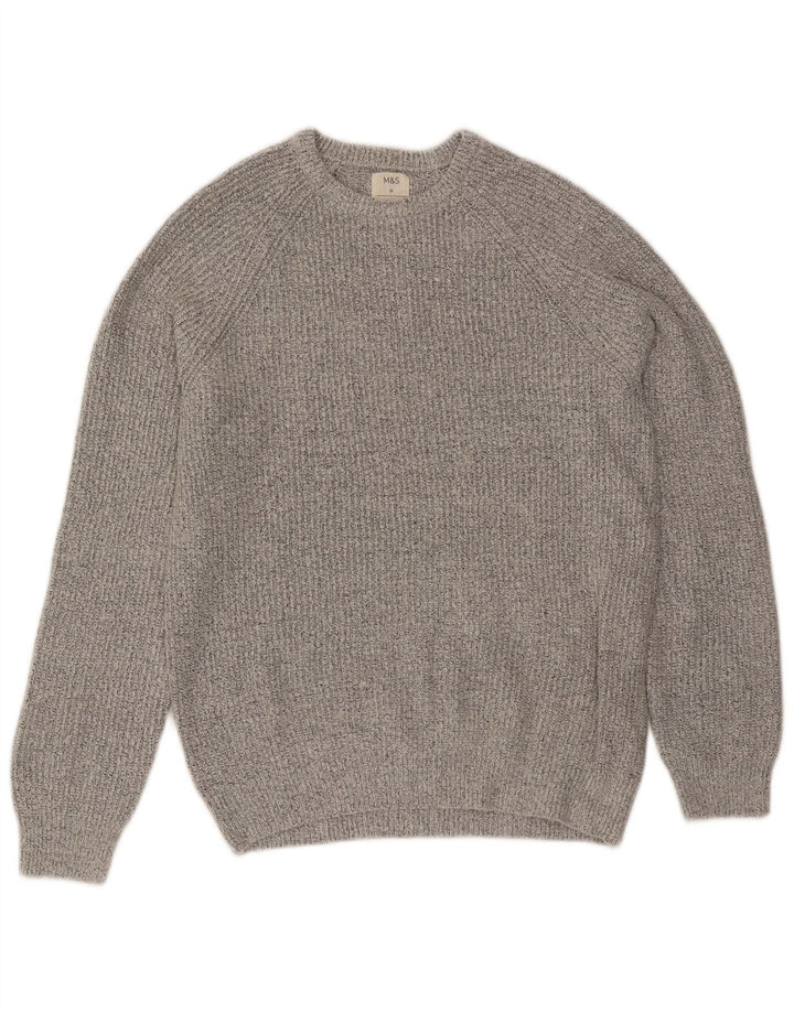 Ανδρικό πουλόβερ Marks & Spencer Crew Neck Jumper Medium Grey Polyamide