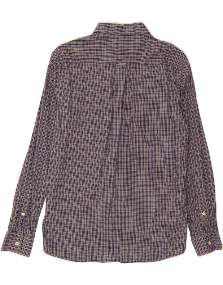 JAEGER Mens Shirt Medium Blue Check Cotton Vintage Jaeger and Second-Hand Jaeger from Messina Hembry 