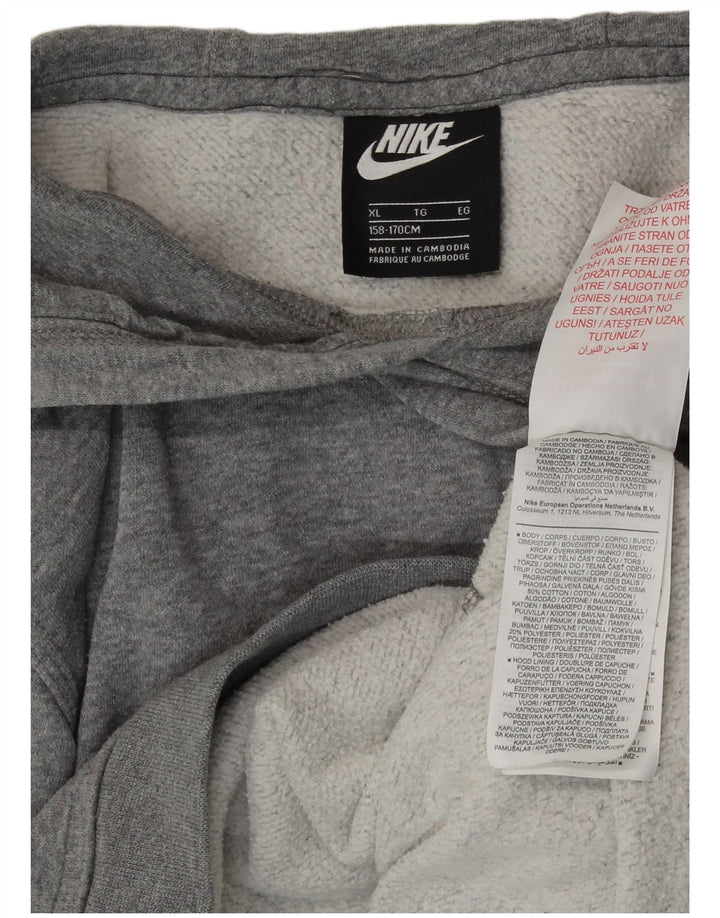Nike Boys Hoodie Jumper 13-14 Years XL Γκρι βαμβακερό