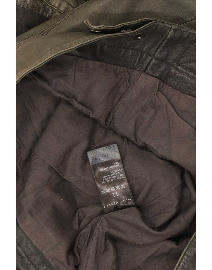 Γυναικείο Δερμάτινο Μπουφάν MINT VELVET UK 12 Medium Green