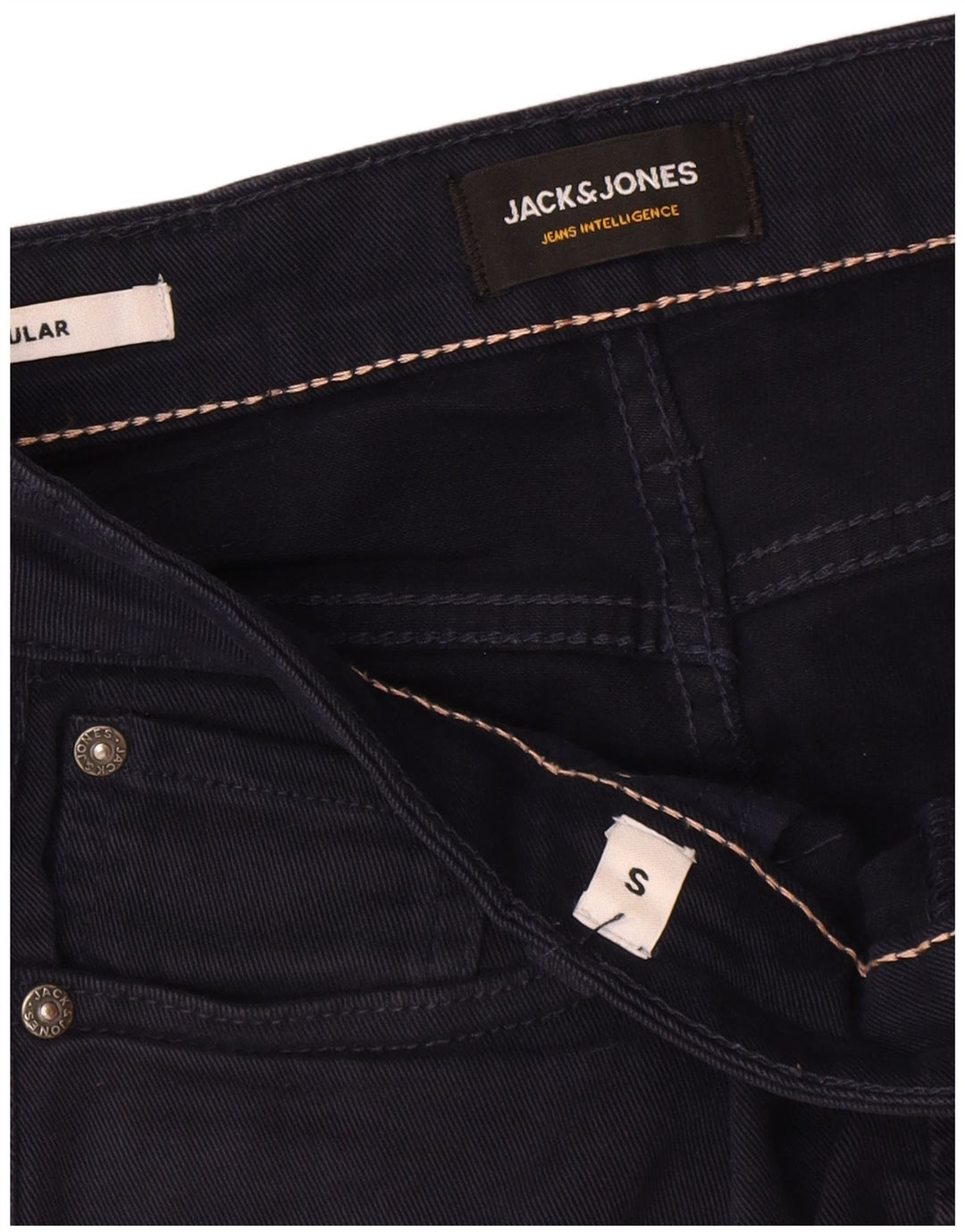 Ανδρικό Jack & Jones κανονικό τζιν σορτς Small W29 Navy Blue βαμβακερό