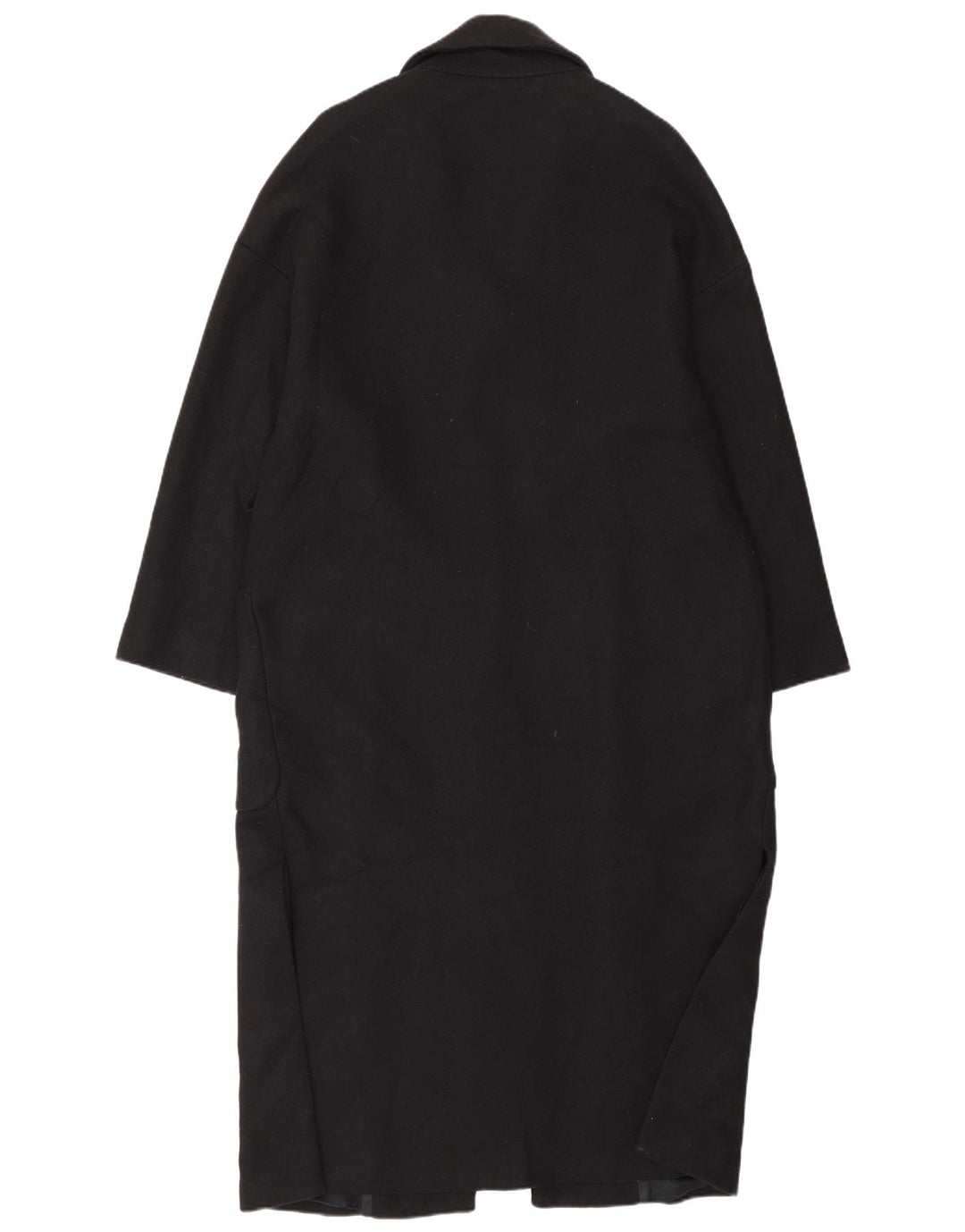 Zara Γυναικείο Oversized Πανωφόρι UK 14 Medium Black Wool