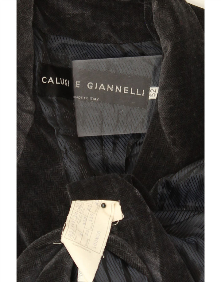 CALUGI E GIANNELLI Ανδρικό Velvet Blazer Jacket IT 52 XL Navy Blue