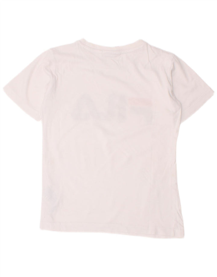 Fila Boys Graphic T-Shirt Top 7-8 ετών Λευκό βαμβακερό