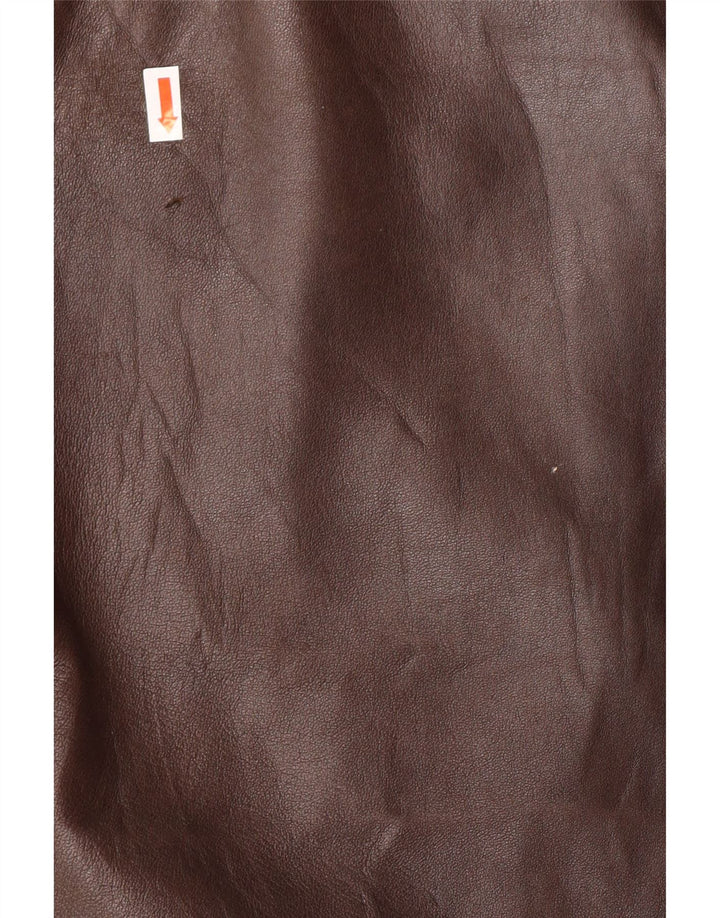 VINTAGE Ανδρικό Δερμάτινο Μπουφάν UK 38 Μεσαίο Καφέ