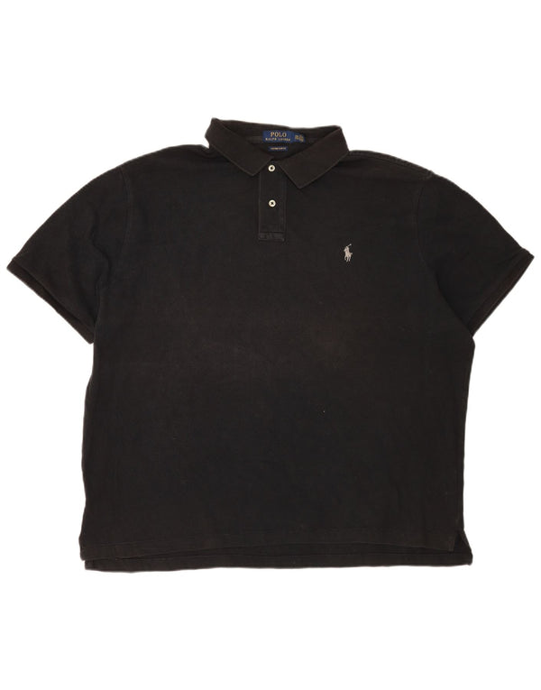 Polo Ralph Lauren Ανδρικό πουκάμισο Polo Custom Slim Fit 2XL Μαύρο